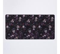 Grand Tapis de Souris Gaming pour Bureau Songe d'une nuit d'été #Floral sombre #Minuit #Noir #Rose #Nuit 75x40cm Antidérapante Clav