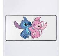 Grand Tapis de Souris Gaming pour Bureau Stitch et Angel 75x40cm Antidérapante Clavie