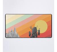 Grand Tapis de Souris Gaming pour Bureau Terre d'Ooo (Adventure Time) 75x40cm Antidérapante Clavie