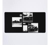 Grand Tapis de Souris Gaming pour Bureau TOYOTA MR2 MK1 Black 'N White Archive (Version noire) 75x40cm Antidérapante Clavie