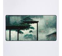 Grand Tapis de Souris Gaming pour Bureau Une journée pluvieuse et maussade quelque part au Japon (lofi) n° 6 75x40cm Antidérapante Clav