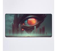 Grand Tapis de Souris Gaming pour Bureau Utopie Espace Rêve Science-fiction Futur Irréel Musique 75x40cm Antidérapante Clav