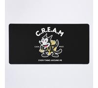 Grand Tapis de Souris Gaming pour Bureau Wu-Tang CREAM Cash Rules Rap Hip Hop Vintage des années 90 011 75x40cm Antidérapante Clavi