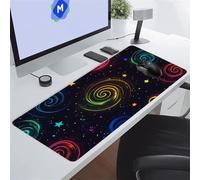 Grand Tapis de Souris Gaming Tourbillon Ciel Étoilé XXL Mouse Pad 600x300x3 mm Tapis de Bureau Antidérapant avec Coutures sur Les Bords pour Gamer, Ordinateur, PC