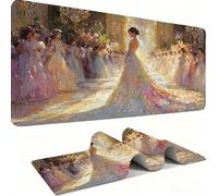 Grand Tapis de Souris Gaming XXL, Tapis Base Caoutchouc Antidérapante imperméable, Grand Tapis de Souris étendu Glissement Facile, Résistant AuxDurable Optique -Belle Femme 150 x 80 x 0.3 CM j0xk-420