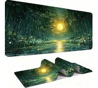 Grand Tapis de Souris Gaming XXL, Tapis Base en Caoutchouc Antidérapante imperméable, Grand Tapis de Souris étendu Glissement Facile, Résistant AuxDurable -La Forêt De La Lune 70 x 30 x 0.3 CM j0xk30