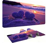 Grand Tapis de Souris Gaming XXL, Tapis Base en Caoutchouc Antidérapante imperméable, Grand Tapis de Souris étendu Glissement Facile, Résistant AuxDurable -Amour De Plage 100 x 50 x 0.3 CM j0xk-254