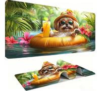 Grand Tapis de Souris Gaming xxL, Tapis Base en Caoutchouc Antidérapante imperméable, Grand Tapis de Souris étendu Glissement Facile, Résistant AuxDurable Optique -Chien D'Été 80 x 30 x 0.3 CM j0xk162