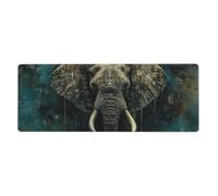 Grand tapis de souris géant mécanique éléphant avec base en caoutchouc antidérapant étendue avec bords cousus, tapis de souris pour ordinateur de jeu, ordinateur de bureau, grand tapis de souris 30 x