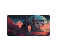 Grand Tapis de Souris Gmaing Art Skull 30x60cm antidérapant en Caoutchouc et imperméable pour Ordinateur Portable