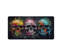 Grand Tapis de Souris Gmaing Art Skull 30x60cm antidérapant en Caoutchouc et imperméable pour Ordinateur Portable