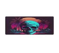 Grand Tapis de Souris Gmaing Art Skull imperméable 30x80cm Surface Douce et Lisse Base en Caoutchouc antidérapante imperméable et Souple
