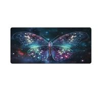 Grand Tapis de Souris Gmaing Art Star Butterfly Bords Cousus 40x90cm antidérapant pour Ordinateur Portable décoration de Bureau