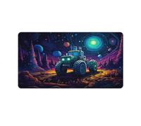 Grand tapis de souris Gmaing photo d'un tracteur dans le domaine spatial tapis de souris long de style 40x75cm tapis de table adapté à divers scénarios tels que le travail les jeux et les études