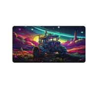 Grand tapis de souris Gmaing photo d'un tracteur dans le domaine spatial tapis de souris long de style 30x60cm tapis de table adapté à divers scénarios tels que le travail les jeux et les études