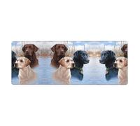 Grand tapis de souris imprimé Labrador Retrievers 30 x 80 cm - Tapis de bureau de jeu, protection étendue pour bureau à domicile, ordinateur