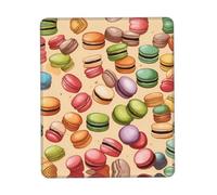Grand tapis de souris imprimé macaron biscuit tapis de souris lavable pour ordinateur portable ou ordinateur de bureau