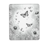 Grand tapis de souris imprimé marguerite papillon, tapis de souris lavable pour ordinateur portable ou ordinateur de bureau