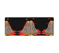 Grand tapis de souris imprimé volcan 30 x 80 cm - Tapis de bureau de jeu, protection étendue pour bureau à domicile, ordinateur