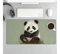 Grand tapis de souris, joli petit panda, sous-main de bureau imperméable pour clavier et souris, base en caoutchouc antidérapant, tapis de souris de jeu, pour bureau et maison, 30 x 60 cm