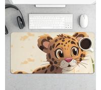 Grand tapis de souris, joli tapis de bureau Jaguar imperméable pour clavier et souris, base en caoutchouc antidérapant, tapis de souris de jeu, pour bureau et maison, 30 x 60 cm