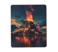 Grand tapis de souris lavable pour ordinateur portable ou ordinateur de bureau Motif volcan