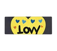 Grand tapis de souris Love You with All My Heart avec bords cousus, clavier et tapis de souris pour joueurs, bureau et maison (80 x 30 cm).