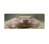 Grand tapis de souris mignon Capybara imprimé visage de Capybara, tapis de bureau imperméable, tapis de clavier d'ordinateur portable pour l'école, le bureau, la maison, 30,5 x 81,3 cm