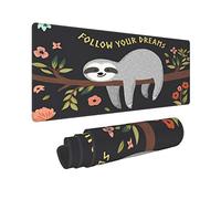 Grand tapis de souris paresseux pour clavier de jeu, bureau, jeu d'ordinateur, jeu d'étude, antidérapant, imperméable, XXL (30 x 80 cm) accessoires de décoration