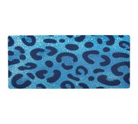 Grand tapis de souris personnalisé avec imprimé léopard à paillettes pour écrire - Lavable - 80 x 30 cm