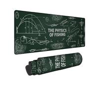 Grand tapis de souris physique, graphes de pêche scientifiques et éducatifs, en caoutchouc vert, antidérapant, idée pour la maison, le bureau, l'ordinateur portable, les joueurs, cadeau 40,6 x 91,4 cm
