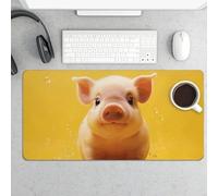 Grand tapis de souris, Piggy is Jumping Sous-main de bureau imperméable pour clavier et souris, base en caoutchouc antidérapant, tapis de souris de jeu, pour bureau et maison, 30 x 60 cm