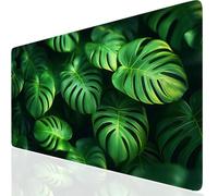 Grand Tapis de Souris Planter, Sous Main Bureau avec Bords Surpiqués, Tapis de Souris Gaming Vert Haute Précision et Vitesse, Imperméable Base Anti-Dérapage Protection Bureau pour Maison FR-3973