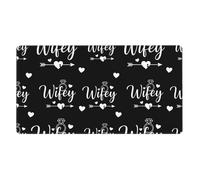 Grand tapis de souris pour bureau, gaming, clavier, ordinateur portable, compatible avec les cadeaux « Love Heart Diamond Bride Wifey », 40,6 x 75,9 cm