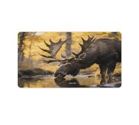 Grand tapis de souris rustique avec imprimé cerf des bois, tapis de bureau imperméable, tapis de clavier d'ordinateur portable pour l'école, le bureau, la maison, 40,6 x 76,2 cm