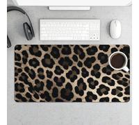 Grand tapis de souris, tapis de bureau à imprimé léopard noir, imperméable pour clavier et souris, base en caoutchouc antidérapant, tapis de souris de jeu, pour bureau et maison, 30 x 60 cm