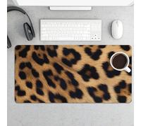Grand tapis de souris, tapis de bureau à imprimé léopard rugueux, imperméable pour clavier et souris, base en caoutchouc antidérapant, tapis de souris de jeu, pour bureau et maison, 30 x 60 cm