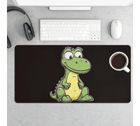 Grand tapis de souris, tapis de bureau silencieux en forme de crocodile de dessin animé imperméable pour clavier et souris, base en caoutchouc antidérapant, tapis de souris de jeu, pour bureau et