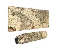 Grand tapis de souris, tapis de souris de bureau, carte historique détaillée en gel, tapis de souris de jeu avec base en caoutchouc antidérapant pour le travail, les jeux, la maison, 30 x 80 cm (XL)