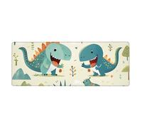 Grand tapis de souris - Tapis de souris de jeu étendu épais avec bords cousus 80 x 30 x 7,6 cm Imprimé mignon petit bébé dinosaure