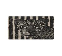 Grand tapis de souris tendance à rayures léopard en caoutchouc antidérapant imperméable pour clavier d'ordinateur, ordinateur portable, accessoires de bureau à domicile 60 x 30 cm