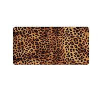 Grand tapis de souris tendance imprimé léopard en caoutchouc antidérapant imperméable pour clavier d'ordinateur, ordinateur portable, accessoires de bureau à domicile 60 x 30 cm
