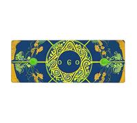 Grand tapis de souris totem Yin Yang avec bords cousus, clavier et tapis de souris pour joueurs, bureau et maison (80 x 30 cm).