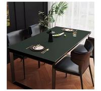 Grand Tapis de Table en Cuir, Nappe Simili Cuir Anti Tache Impermeable Antidérapante Anti-Brûlure Protection pour Table pour Cuisine, Table Basse, Bureau, Intérieur, Extérieur,(90×160cm,Dark Green)