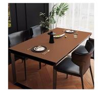 Grand Tapis de Table en Cuir, Nappe Simili Cuir Anti Tache Impermeable Antidérapante Anti-Brûlure Protection pour Table pour Cuisine, Table Basse, Bureau, Intérieur, Extérieur,(80×80cm,Brown)