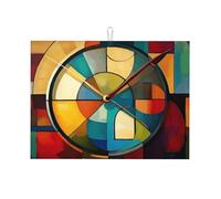 Grand tapis d'égouttage en microfibre réutilisable et lavable pour accessoires de cuisine Motif horloge et montre 45,7 x 61 cm