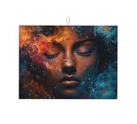 Grand tapis d'égouttage réutilisable et lavable en microfibre Motif The Face of an Ice and Fire Girl 45,7 x 61 cm