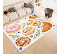 Grand Tapis Desserts 140x200 cm Carpet Nourriture 3D Imprimé Motif Cachemire Tapis de Cuisine AntidéRapant et Lavable Idéal pour Chambre Adulte Cuisine Exterieur Bureau (9 Tailles Disponibles)