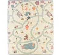 Tinéo Grand tapis d'éveil réversible Voitures/Animaux Jaune
