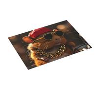 Grand tapis égouttoir pour comptoir de cuisine - 45,7 x 61 cm en microfibre absorbante de style hip-hop pour comptoir de cuisine, tapis d'égouttoir avec boucle de suspension